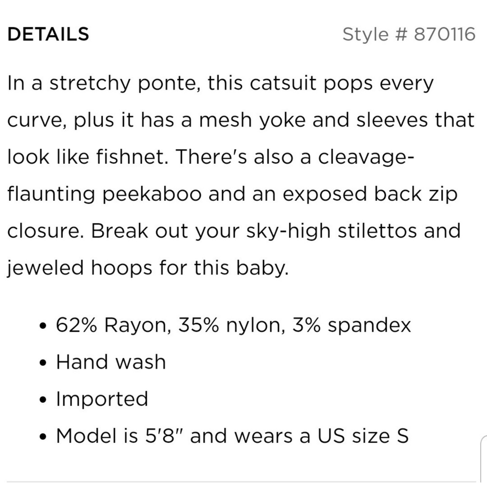 bebe Mesh Knit Catsuit - Picture 5 of 5